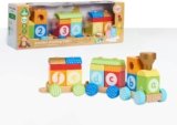 Early Learning Centre Wooden Stacking Train, Hand Eye Coordination, Problem Solving, Kids Toys for Ages 18 Month, Amazon Exclusive