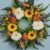 Kmise Spring Wreath Fall Decor Wreath for Front Door-22 Inch Summer Peony Eucalyptus Wreaths for Front Porch Farmhouse Home Decor