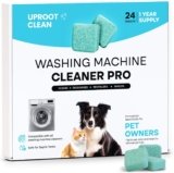 Uproot Clean Washing Machine Cleaner Tablets – 24 Pack for a 12 Month Supply. Formulated for Pet Owners. Compatible with HE, Top & Front Load. Easily Removes Residue, Grime, and Odors. Septic Safe.