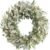 24 Inch Summer Spring Ivory Flowers Wreath for Front Door, Everyday Lamb Ears Leaves Wreath with White Artificial Flower for Indoor and Outdoor, Rustic and Farmhouse Greenery Flower