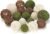 18Pcs Decorative Balls for Centerpiece Bowl – 6Pcs Fake Moss Balls + 12Pcs Rattan Wicker Balls, Artificial Moss Decorative Balls Vase Fillers for Home Garden Wedding Party Decor (Rustic)