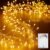10Feet Battery Operated Fairy Lights, 120LEDs Firecracker String Lights Waterproof Silver Wire Starry Firefly Lights for DIY Wreath Home Weeding Indoor Outdoor Christmas Decorations, Warm White