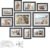 SONGMICS Picture Frames with 16 Mats, Set of 10 Collage Photo Frames, Two 8×10, Four 5×7, Four 4×6 Frames, Hanging or Table Display, Glass, 12 Non-Trace Nails, Ash Black
