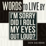 Words to Live by 2026 Mini Wall Calendar, Primitives by Kathy, Inspirational Quotes & Affirmations Calendar with Rustic Vintage Art, 7″ × 7″