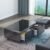 51in Smart Coffee Table with Built in Fridge, Living Room Table Bluetooth Sound and Wireless Charging, Type-C & USB Interface, Temperature Control, Modern Center Table with LED