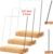 newnewshow Acrylic Sign Holder with Wood Base Wood Sign Holder Vertical or Slant Back Display for Store Office (5×7 L/T)