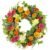YNYLCHMX 18″ Spring Wreaths for Front Door Summer Wreath with Daisy Flowers Green Tea Leaves, Artificial Floral Wreath Green Foliage Wreath for Wall Window Farmhouse Party Holiday Home Decor