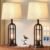 Table Lamps for Living Room End Table Set of 2 – Farmhouse Industrial Bedside Lamps for Bedroom Nightstand with Nightlight and USB A+C, 4 Bulbs Included