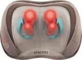 Homedics Back and Neck Massager, Portable Shiatsu All Body Massage Pillow with Heat, Targets Upper and Lower Back, Neck and Shoulders. Lightweight for Travel