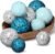 Jetec Blue Mosaic Sphere Balls Set – 18 Piece Glass Balls Centerpiece for Table, Vases, Wedding Decoration