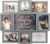 Malden International Designs Gray Cherish Every Moment 8-Opening Sentiment Dimensional Picture Frame Wall Collage, 8372-08